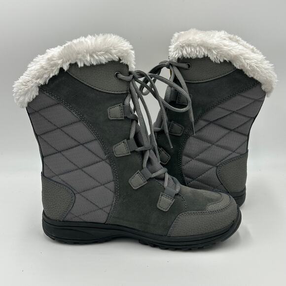 NWT Columbia Ice Maiden II Gray Winter Boots Womens Size 6 200g Insulation NEW - Picture 10 of 16